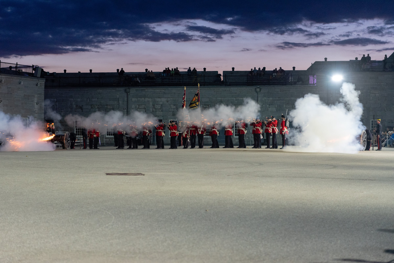 Illustration for article titled Selected Pictures from the Fort Henry Sunset Ceremony 2019 Finale